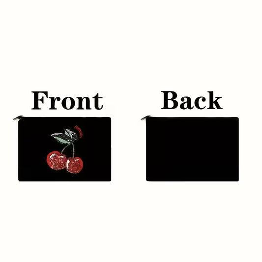 Black Cherry Makeup Bag - Medium