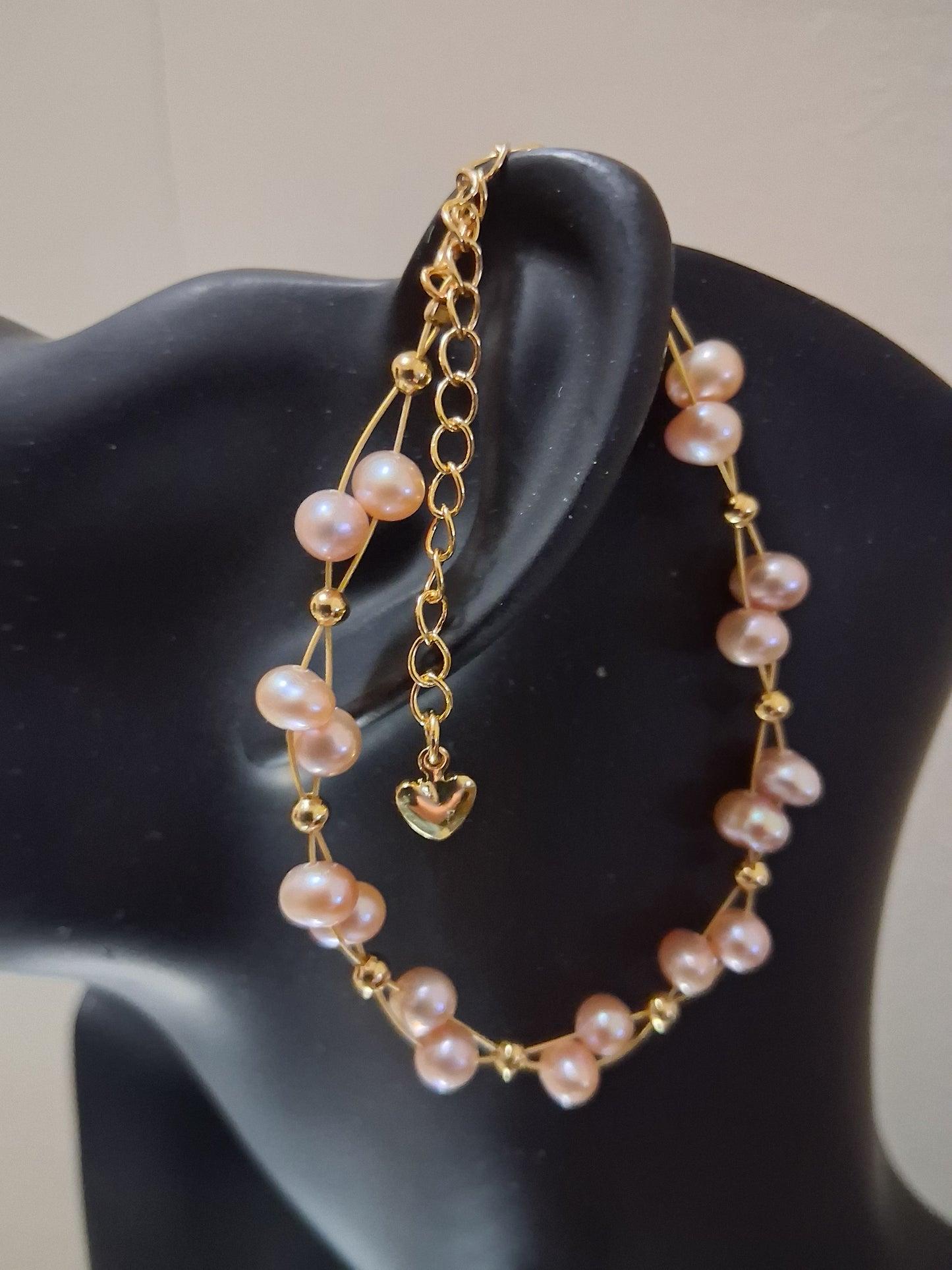 Freshwater Pearl & 14K Gold Bracelet