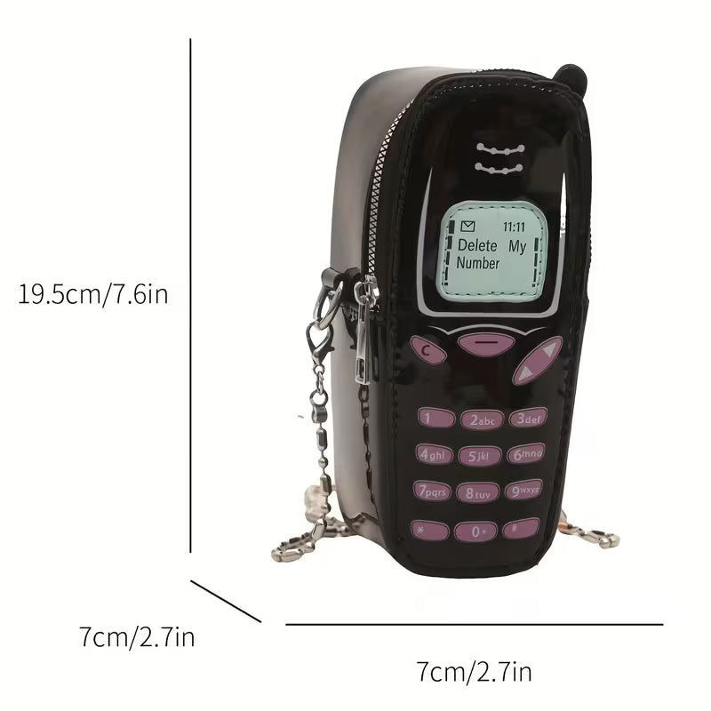 Retro Cell Phone Mini Crossbody Bag
