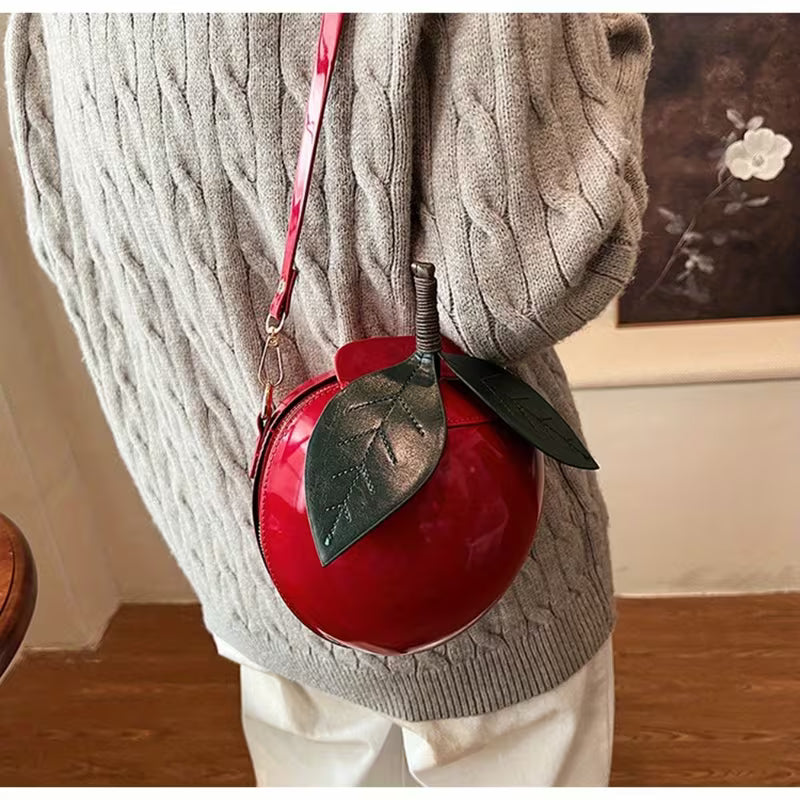 Shiny Apple Crossbody Bag