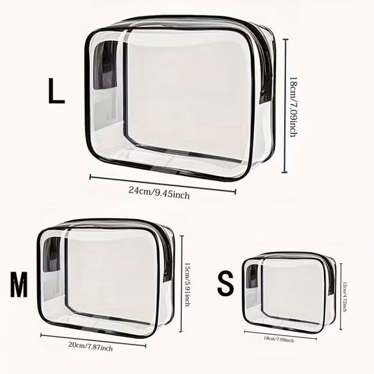 TSA-Approved Clear Makeup Bag - Cherry Design