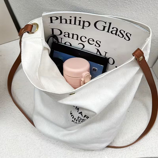 2025 New Water Bucket Bag - Large Capacity Canvas Crossbody