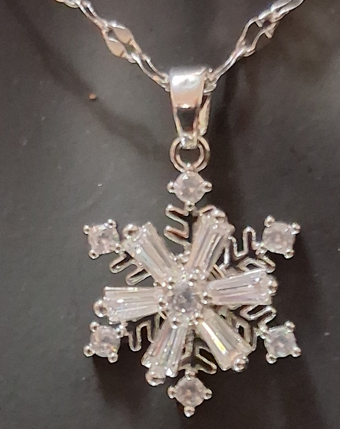 Anxiety Snowflake Necklace - Calming Crystal Pendant