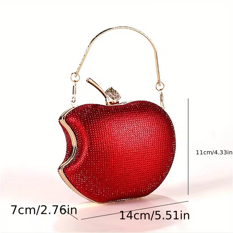 Sparkling Red Apple Evening Clutch