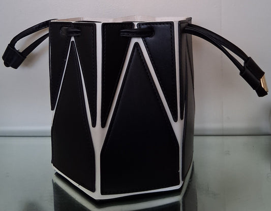 Black Drawstring Bag with Money Bag Shape