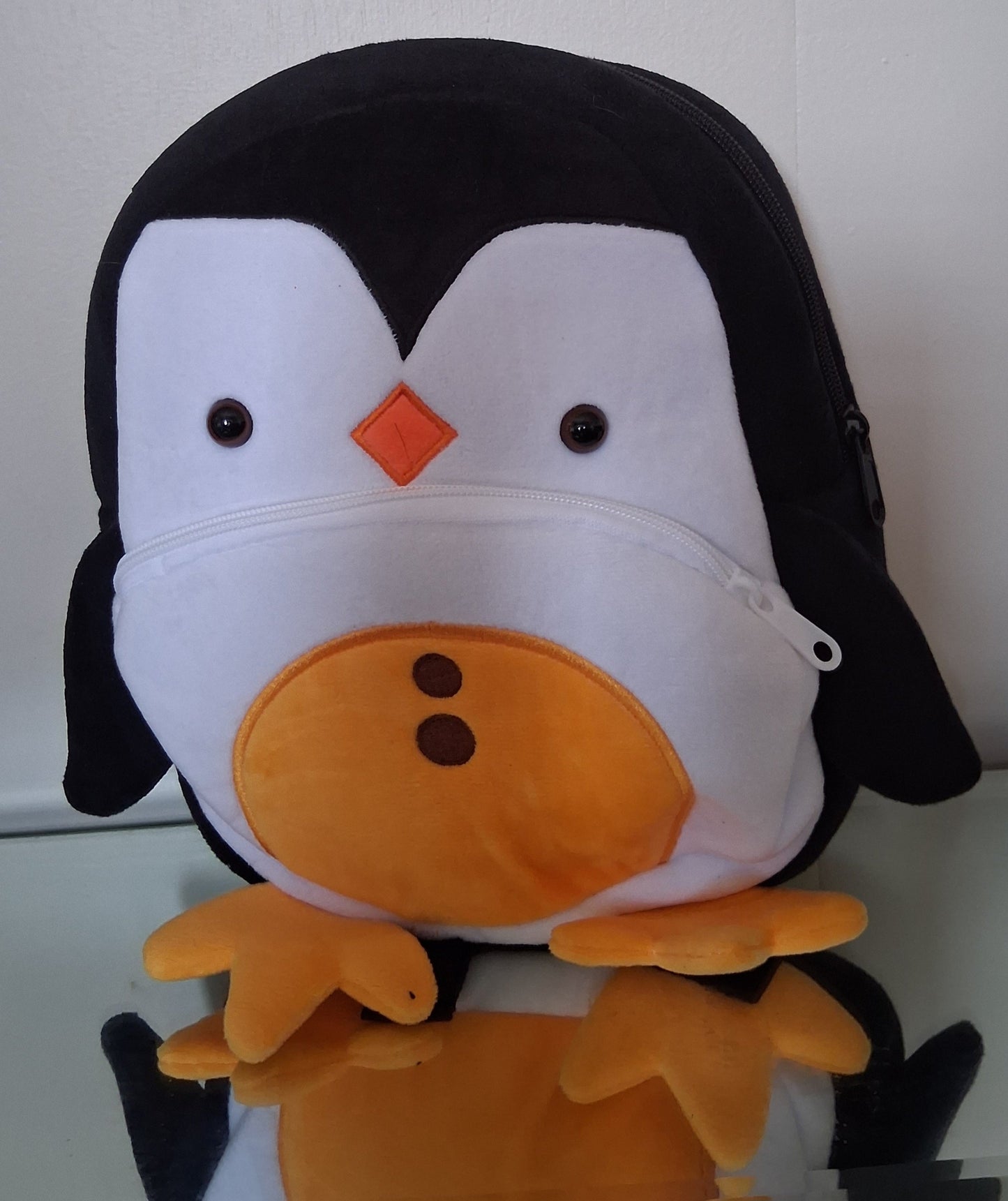 Pink Canvas Toddler Backpack with Stuffed Bunny & Velour Bee and Penguin