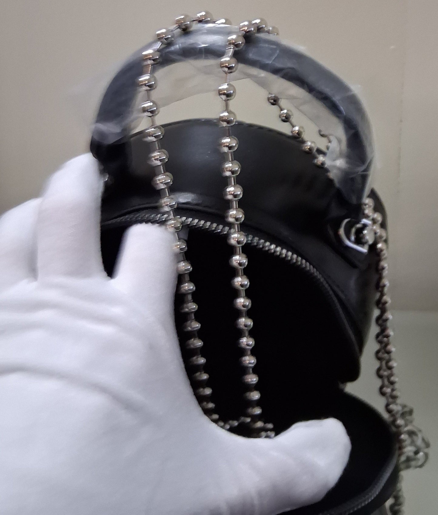 Statement Clock Bag - Round Novelty Handbag with Chain Strap