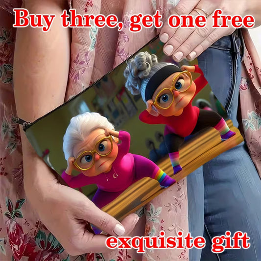 Granny Exercise Buddies Makeup Bag - Medium