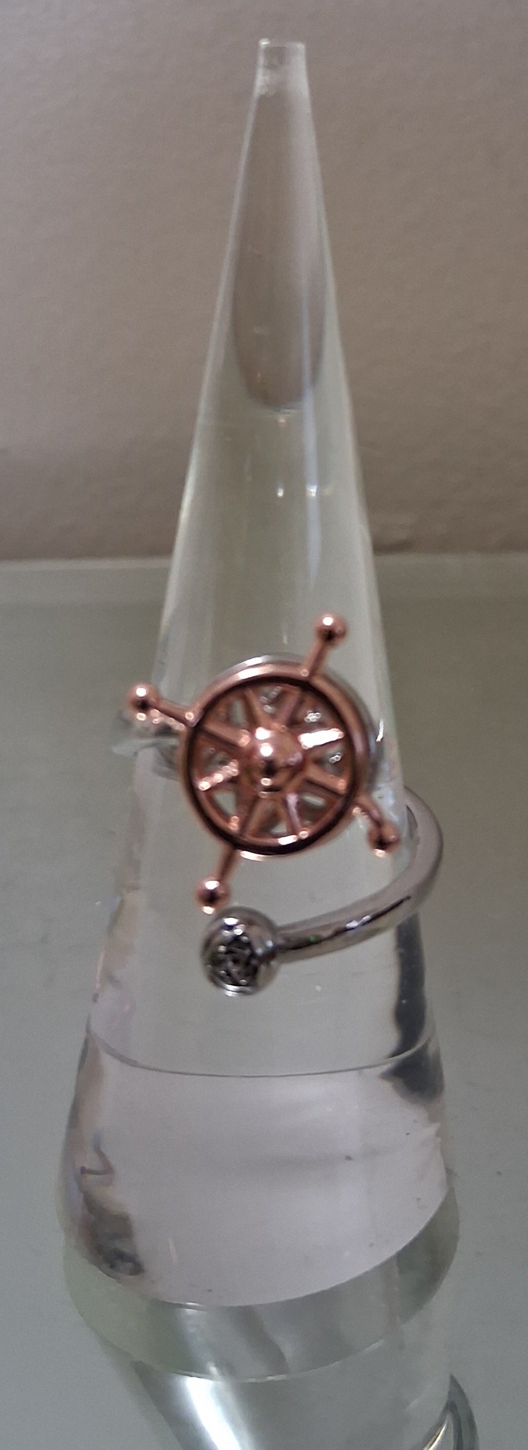 Captain's Wheel Anxiety Ring - Adjustable Spinner Ring