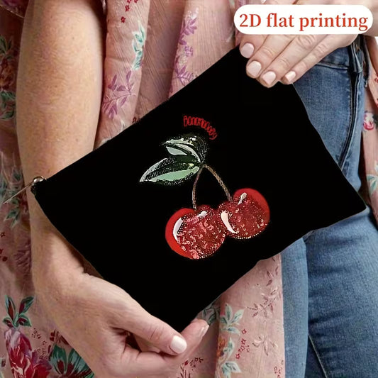 Black Cherry Makeup Bag - Medium