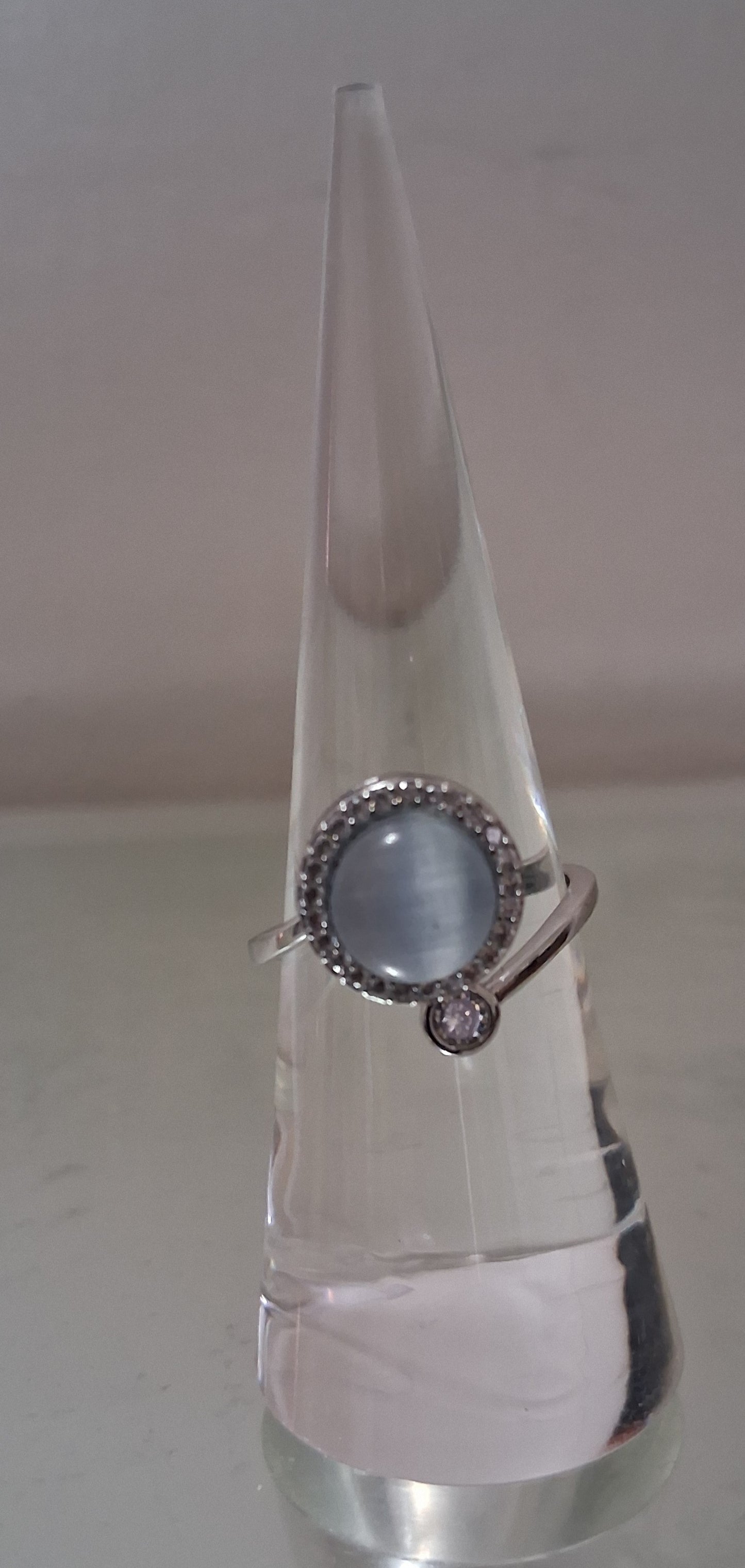 Moonstone Anxiety Ring - Adjustable Spinner Ring