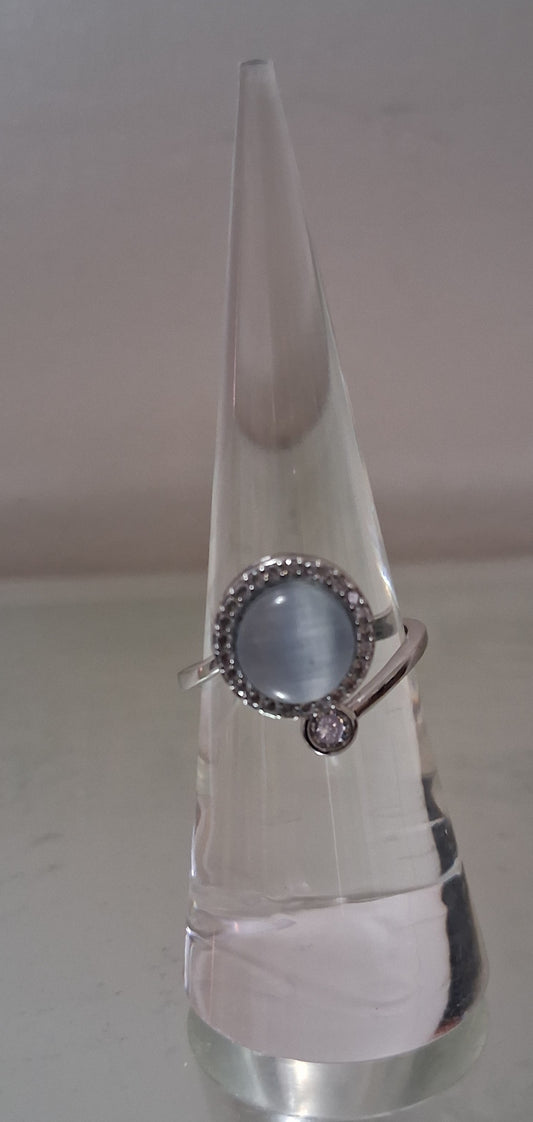 Moonstone Anxiety Ring - Adjustable Spinner Ring