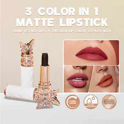 O'Cheal Satin-Like Color Holding Tri-Color Lipstick