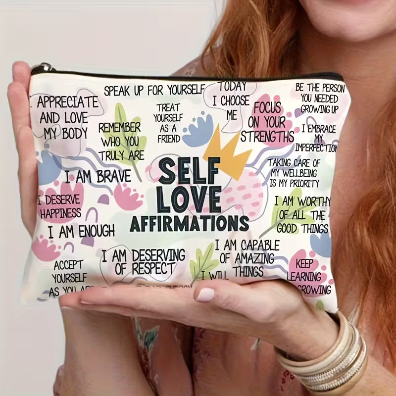 Self Love Affirmations Makeup Bag - Medium