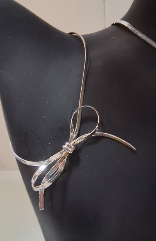 S925 Sterling Silver Bow Bracelet - Elegant Statement Piece