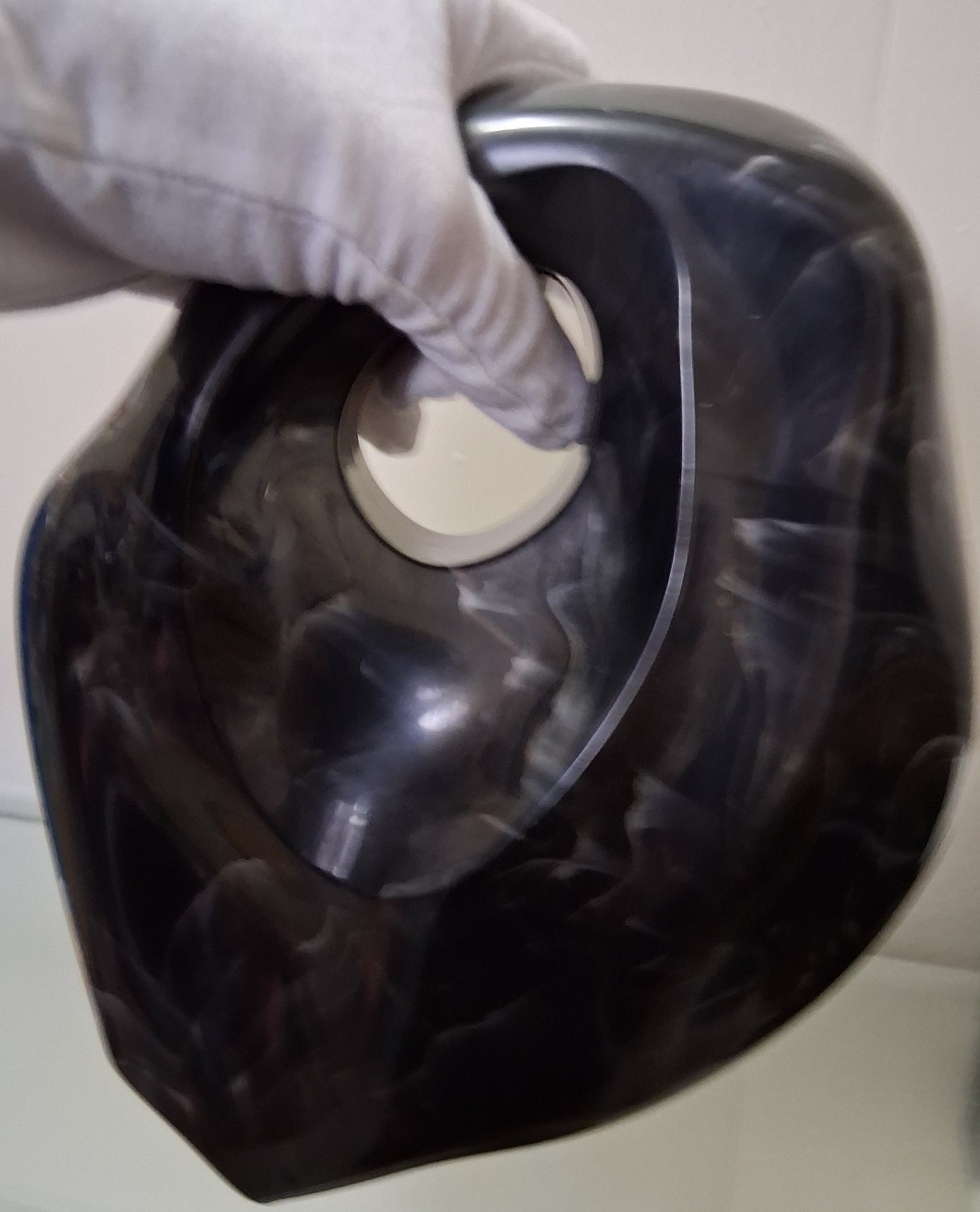 Acrylic Marble Evening Clutch with Statement Handle