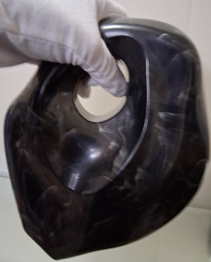 Acrylic Marble Evening Clutch with Statement Handle