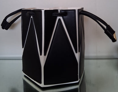 Black Drawstring Bag with Money Bag Shape