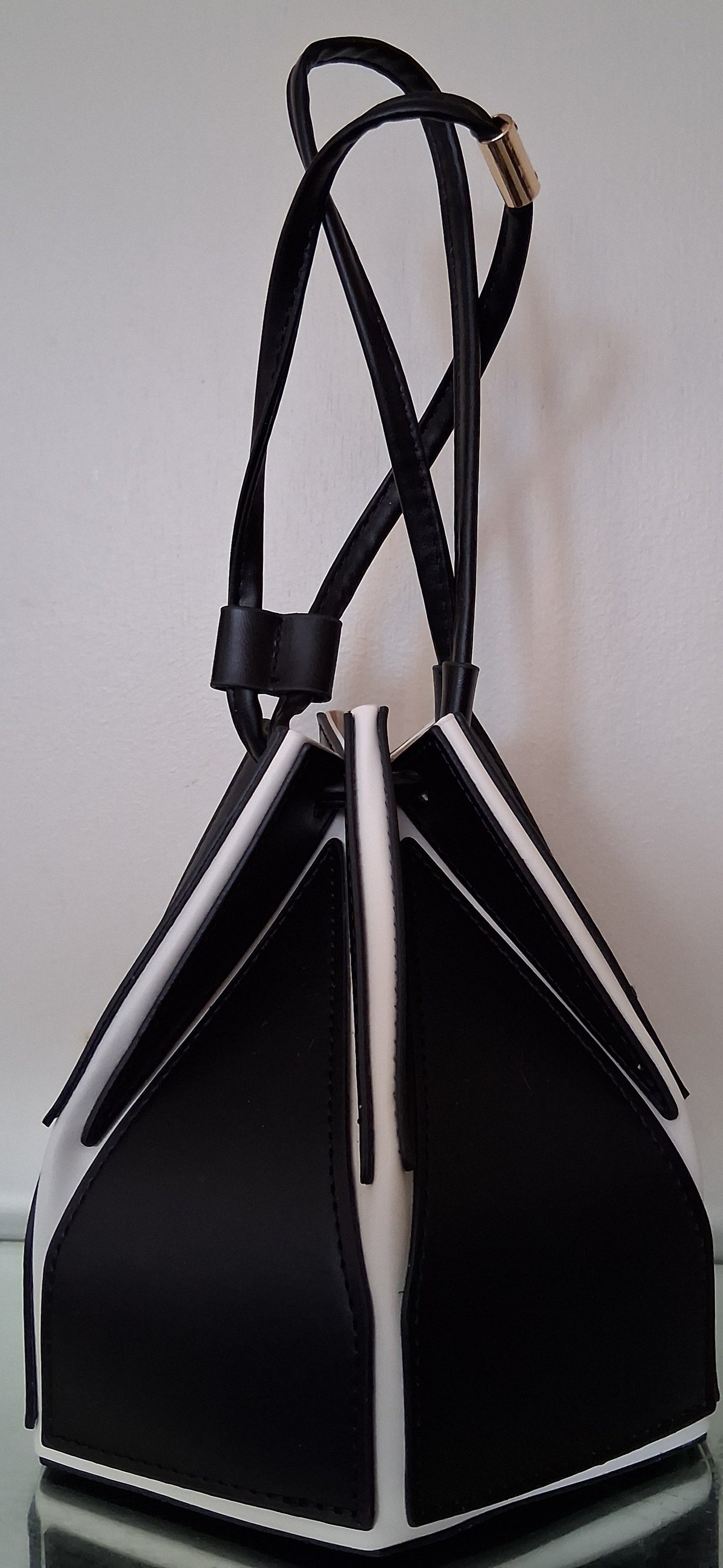 Black Drawstring Bag with Money Bag Shape