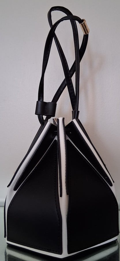 Black Drawstring Bag with Money Bag Shape