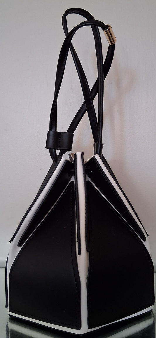 Black Drawstring Bag with Money Bag Shape