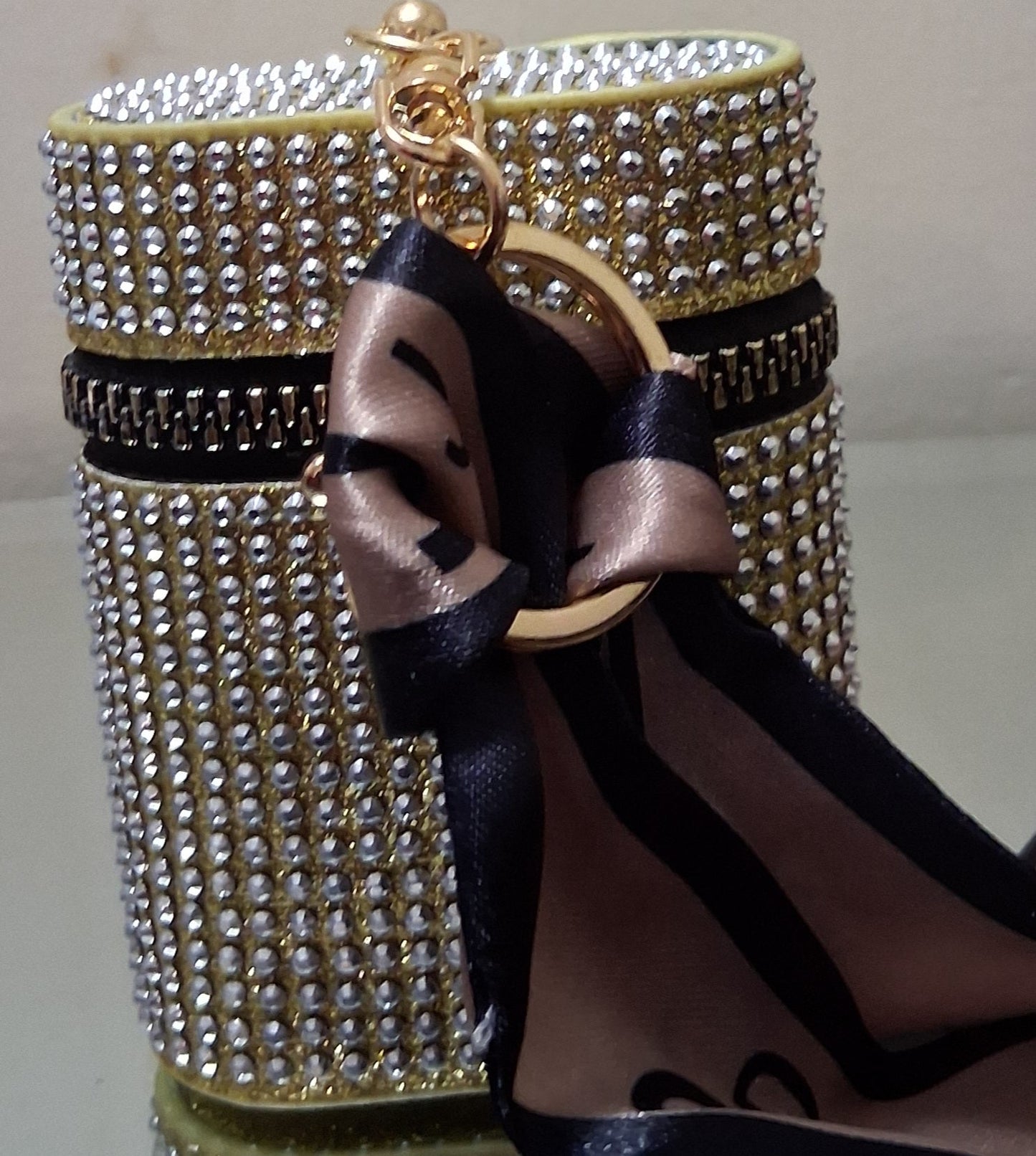 Dual Lipstick Case with Rhinestones