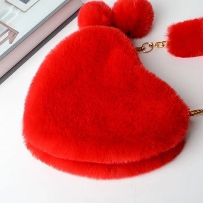 Fuzzy Heart Bag - Perfect for Tweens & Teens