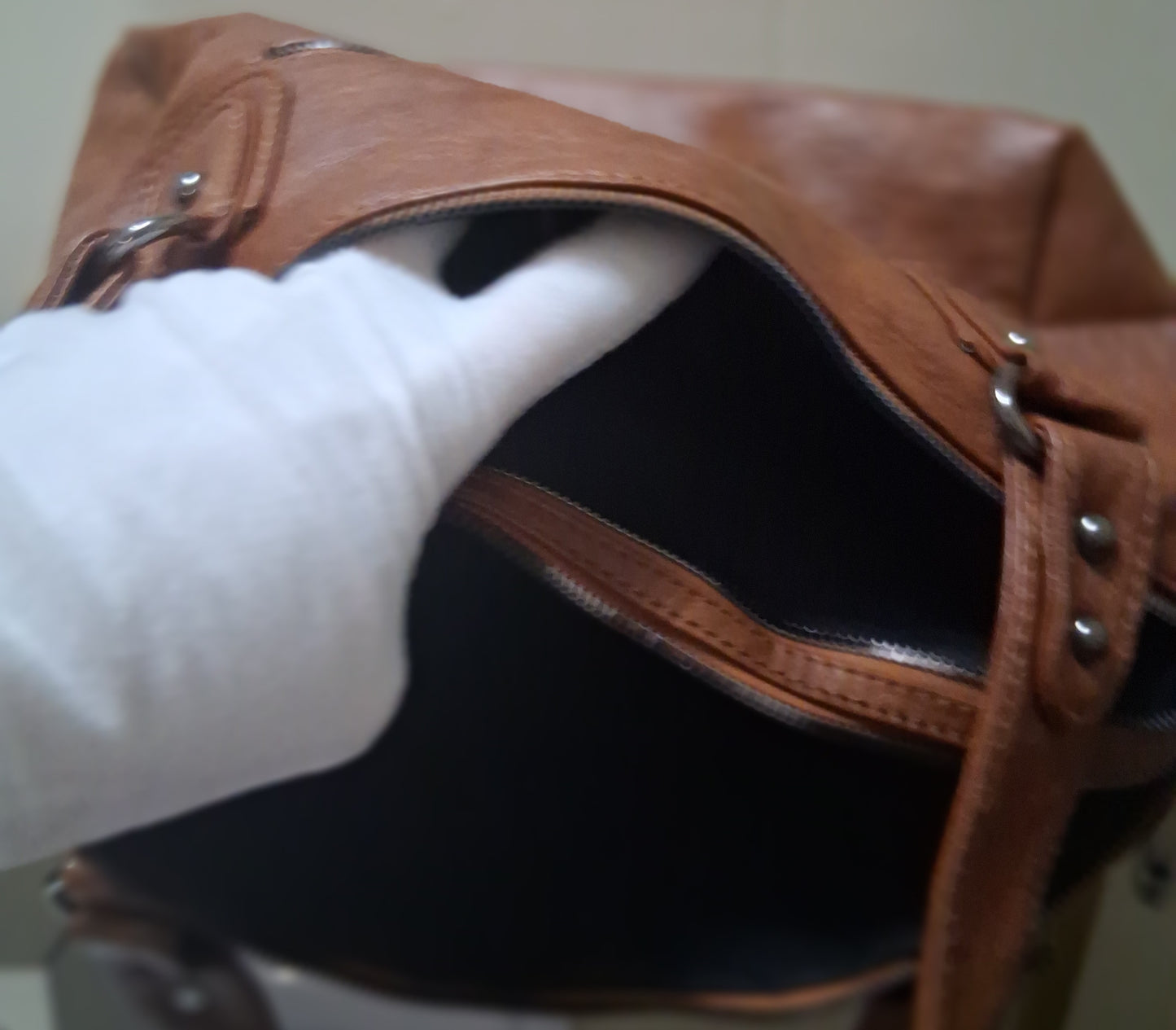 Large Brown Commuter Tote - Designer-Inspired Faux Leather Bag