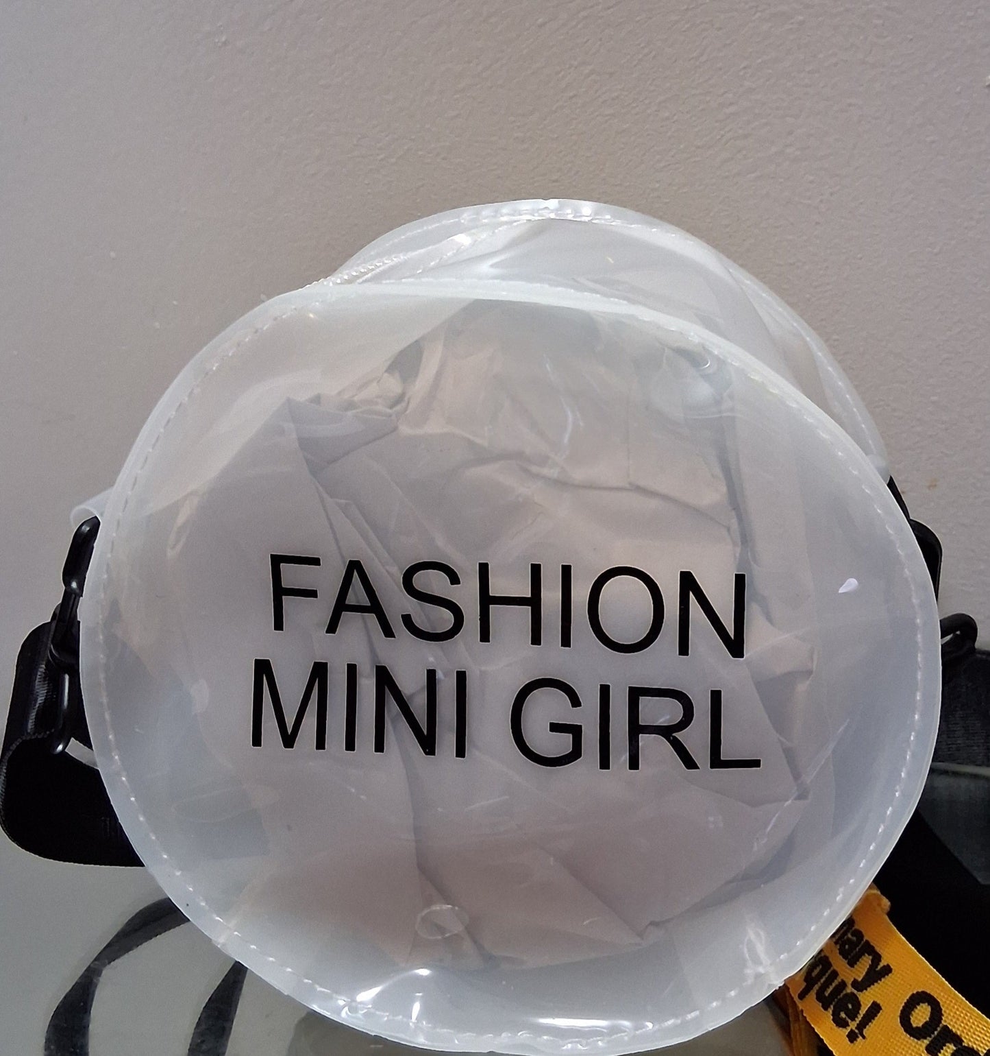 Little Girls FASHION MINI GIRL Round Bag - Transparent White