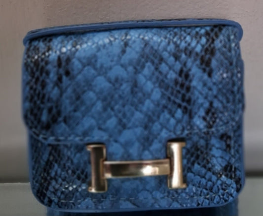 Mini Faux Hermès H Clasp Keychain Bag