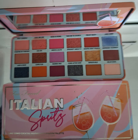Too Faced Italian Spritz 18-Pan Eyeshadow Palette - Lake Como Cocktail Inspired Limited Edition