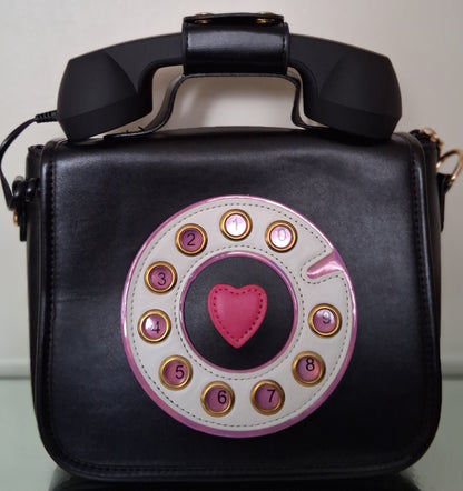Vintage Rotary Phone Messenger Bag with Working Receiver